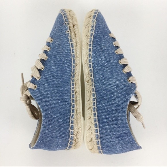 Anthropologie Maypol Womens Denim Espadrille Lace Up Sneakers Shoes Size 6.5 37 - Picture 6 of 14